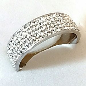 3/$75 micro paved CZ Crystal men's titanium band